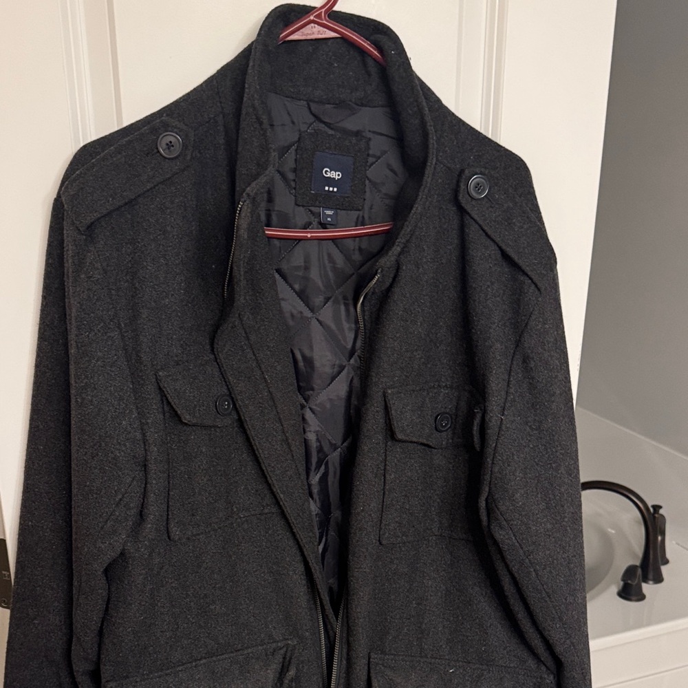 GAP Men's Charcoal Military Jacket